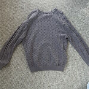 Gray Cable Knit Sweater